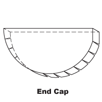 Half Round gutter end cap